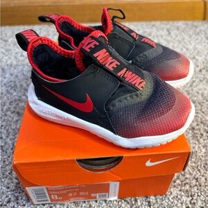 Nike Flex Runner (TD) shoes toddler size 8C - Red/Black